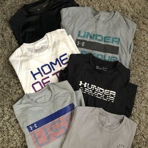 6 men’s Under Armour tshirts. All size small